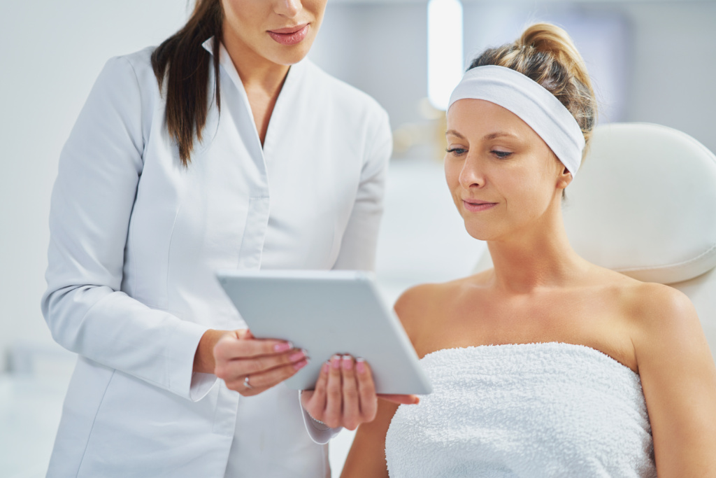 A Scene Of Medical Cosmetology Treatments Botox Injection.